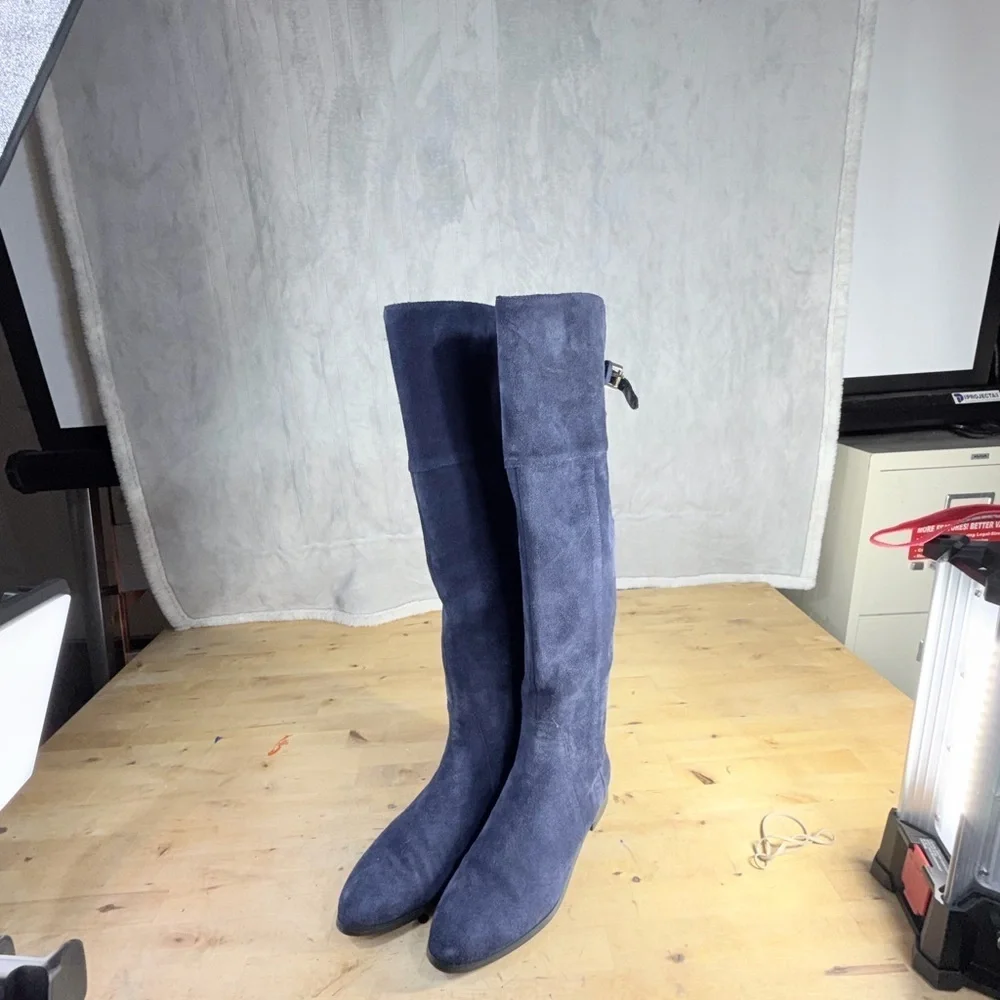 Charles David Blue Suede Over the Knee Boots Women’s 6.5 Charles David